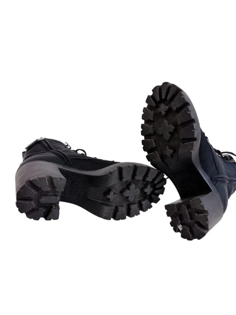 Prada Booties Heels Sneakers Brands Lace Up Short Boots Triangle Logo